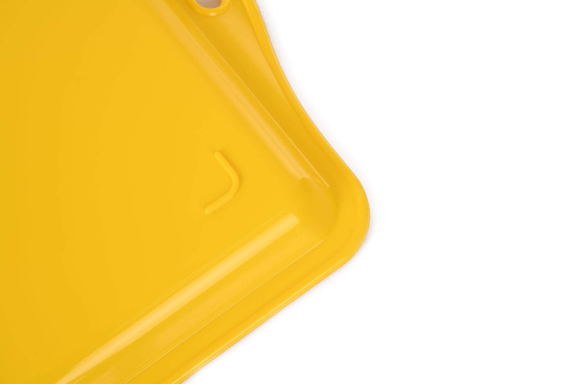 Mintra Home Durable Serving Tray - (6Pk, Yellow) Unbreakable, Breakfast, Cafeteria, Fast Food, Handles