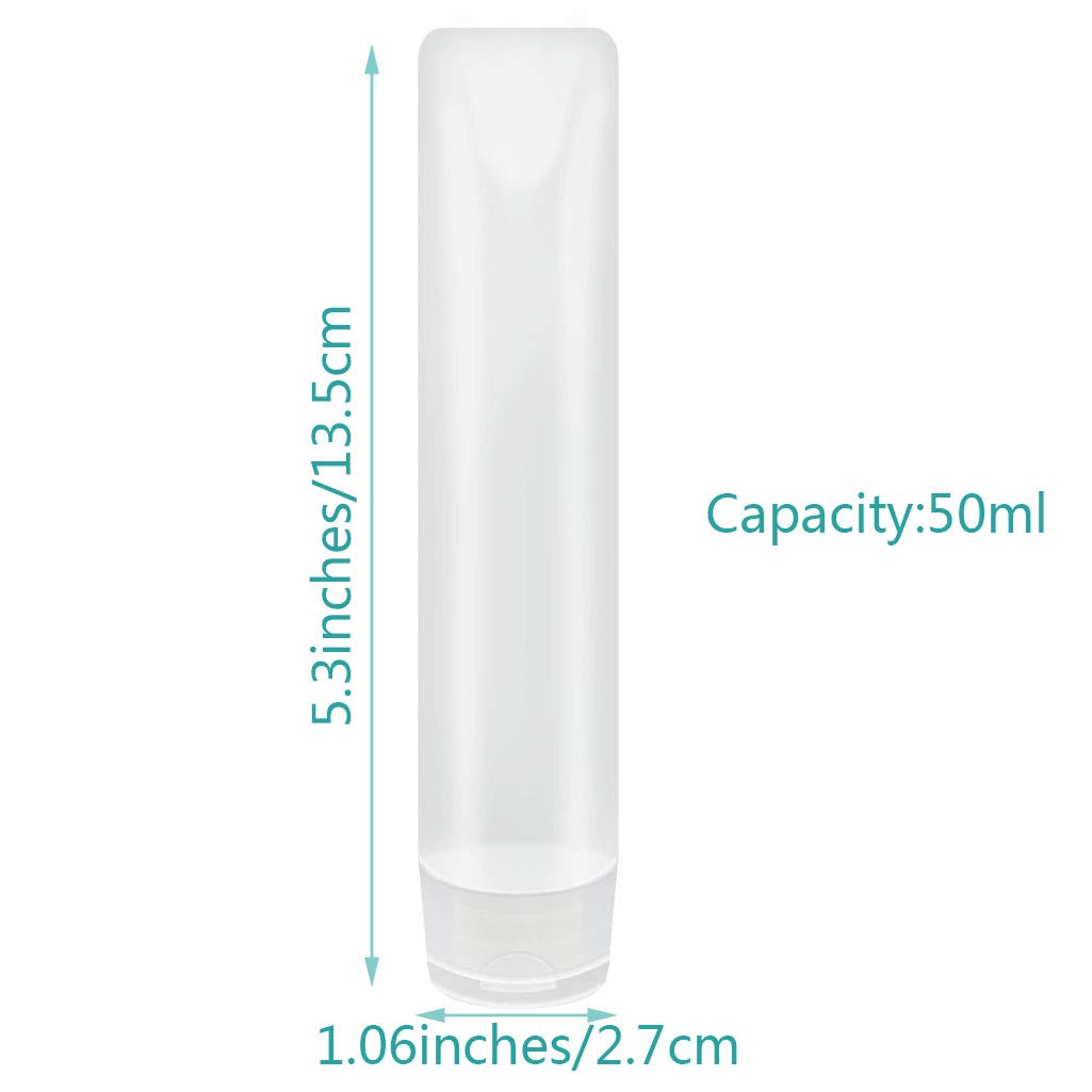 Nydotd 18 Pack Travel Size Plastic Squeeze Bottles For Liquids, 50Ml/1.7Oz Tsa Approved Travel Bottles Makeup Toiletry Cosmetic