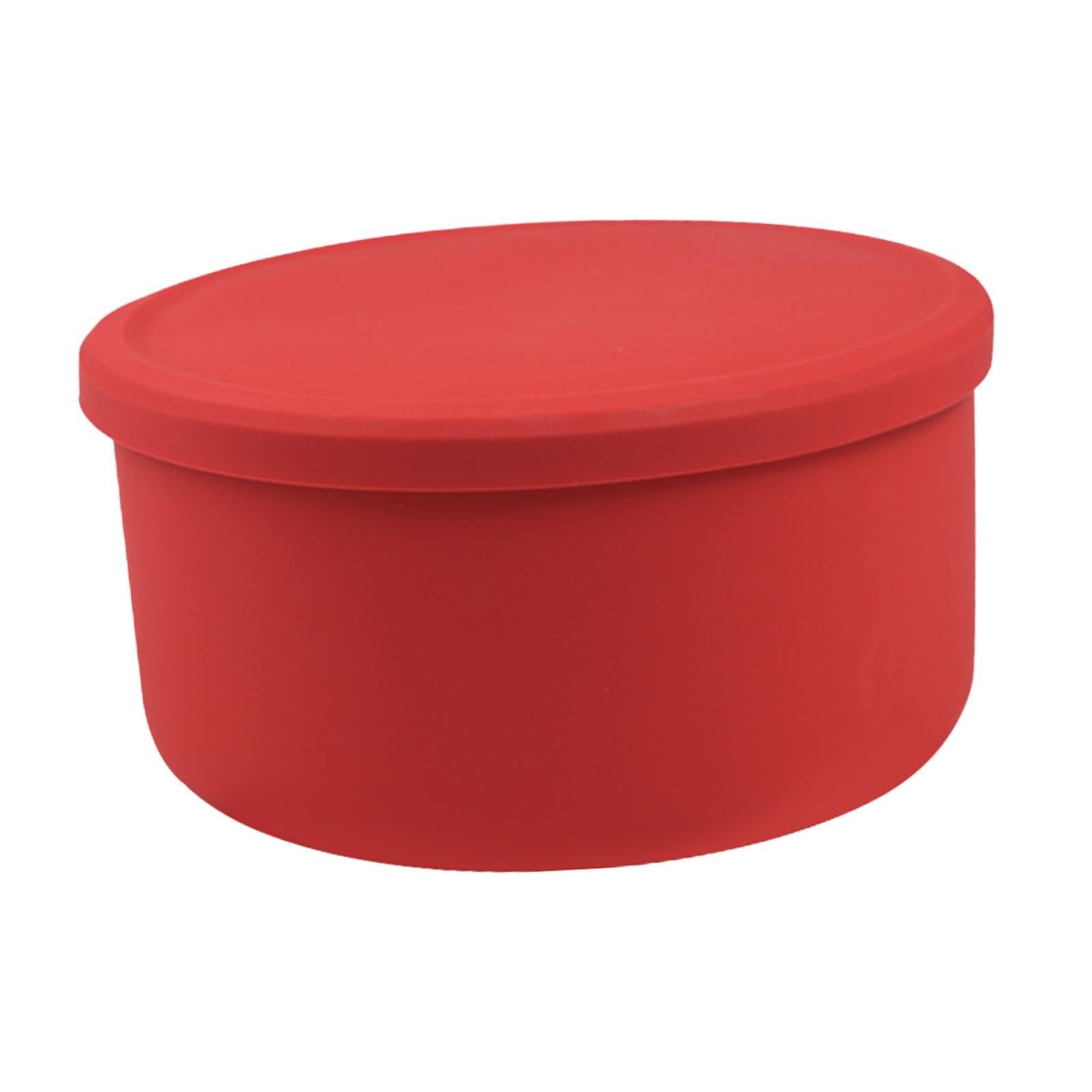 Merishopp Silicone Compact Stackable Simple Round Lunch Boxes For Kids Camping Student Redhome & Garden|Kitchen, Dining & Bar|Ki