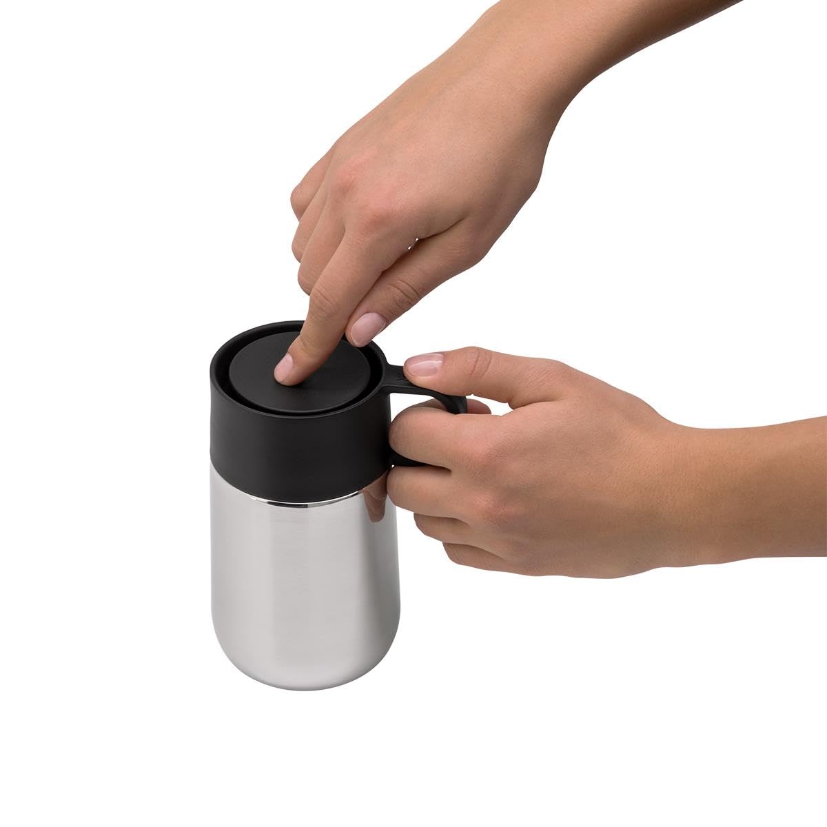 Wmf Impulse Travel Mug 0.3 L Height 14 Cm Diameter 7.8 Cm Automatic Closure 360? Drink Opening Keeps Drinks Warm 6 Hours/Cold 12