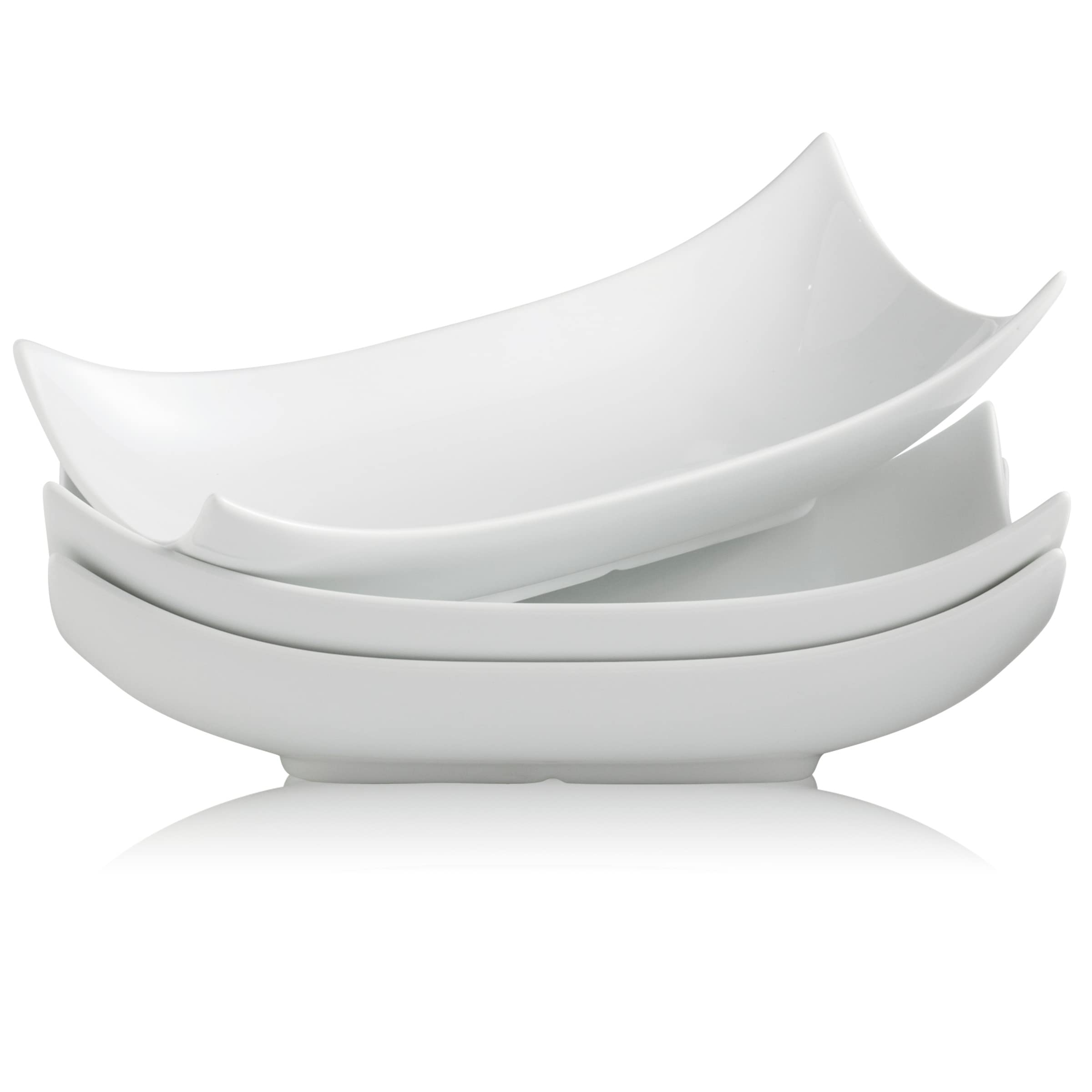 Gomakren Serving Platters Serving Bowls Set Porcelain Serving Dishes For Entertaining Special Curved Deep Large Christmas Dishes