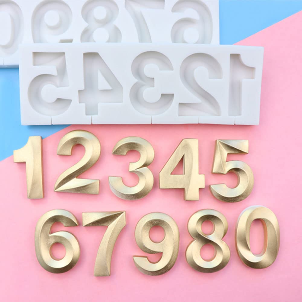 Zhuojie Numbers Lollipop Silicone Mold Fondant Cakes Decorating Mould Sugarcraft Chocolate Baking Tool Kitchenware For Cake Gump