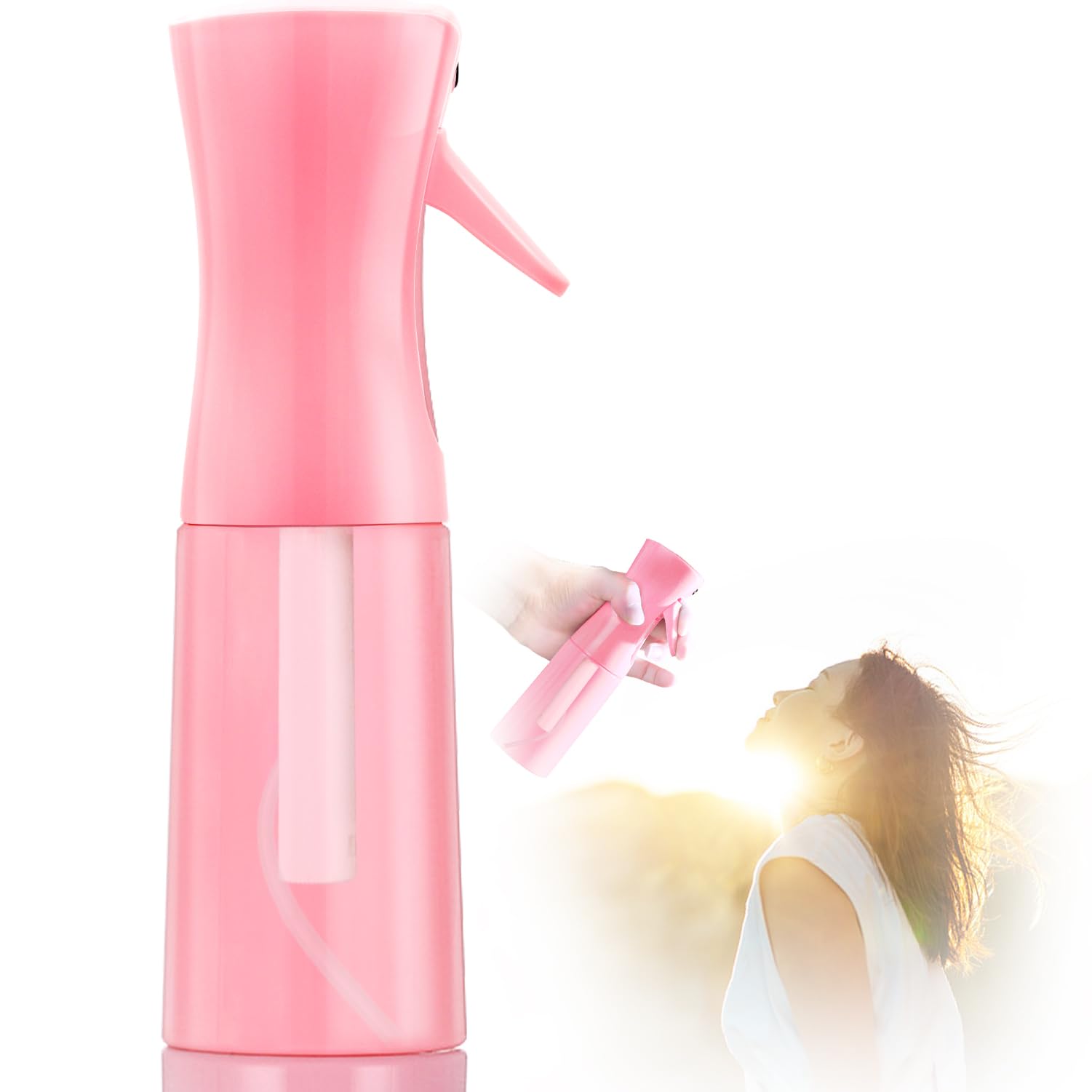 Leaflai Empty Spray Bottles, Continuous Spray Bottle With Fine Mist For Hairstyling, Skincare,Plant Care,Pet Grooming, Valentine