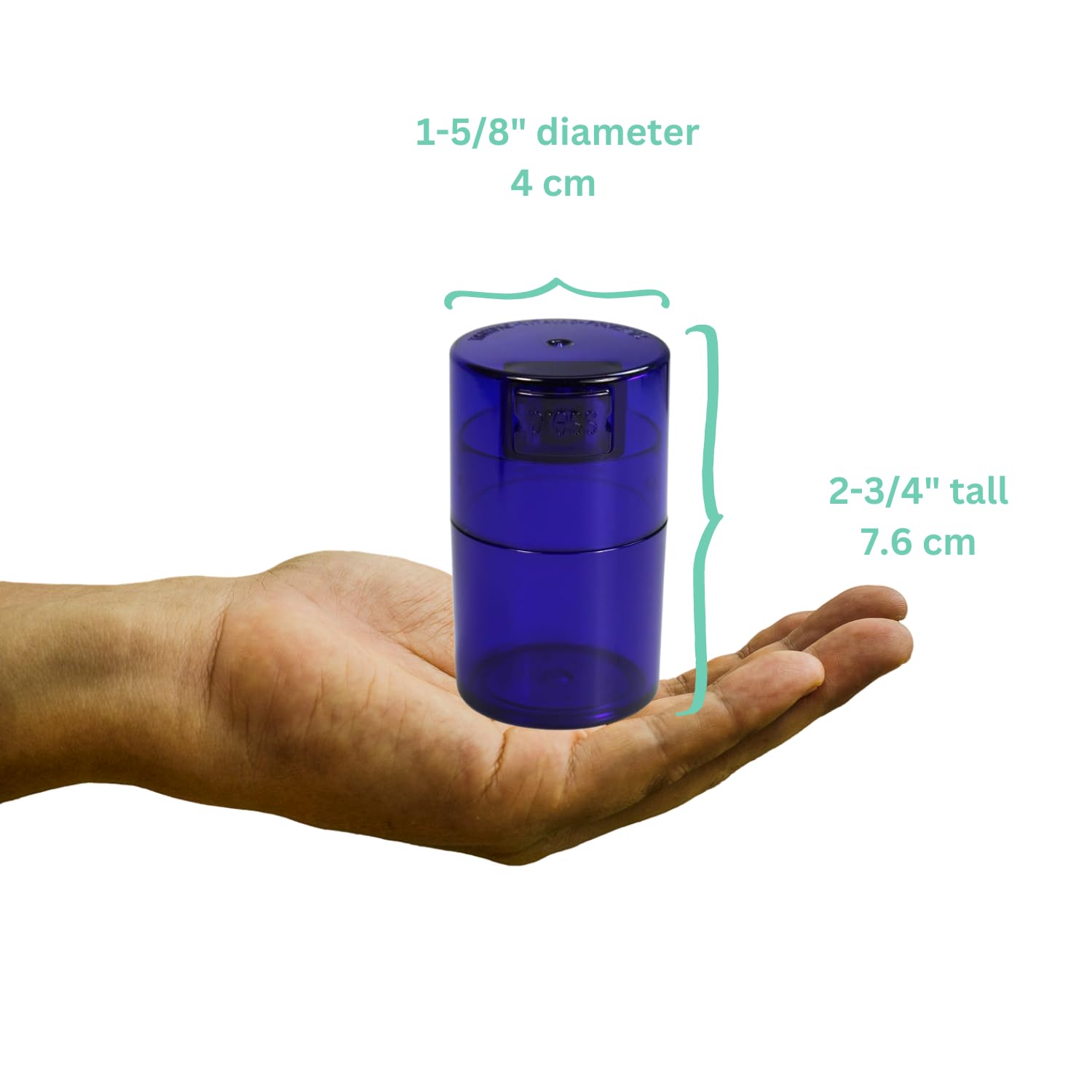 Tightvac Vacuum Sealed Container airtight  06-Liter/2-Fluid Ounce  Blue Tint