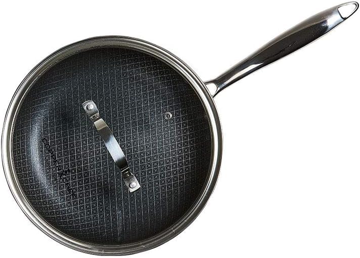 Copper Chef Titan Pan, Try Ply Stainless Steel NonStick Frying Pans, 9.5 Inch Fry Pan with Lid