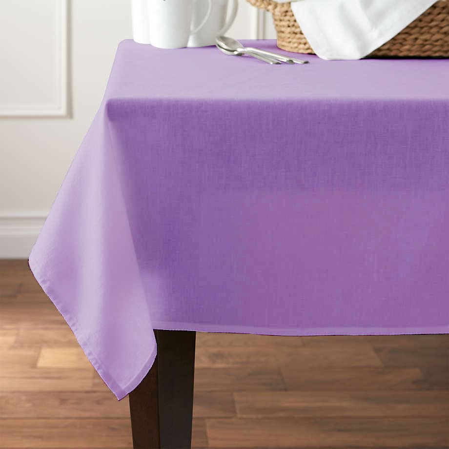 Pomp Lavender 90 X 132 Inch Premium Polyester Tablecloth  Wrinkle  Stain Resistant Easy Care Fabric  Fits 6Ft Rectangle Table