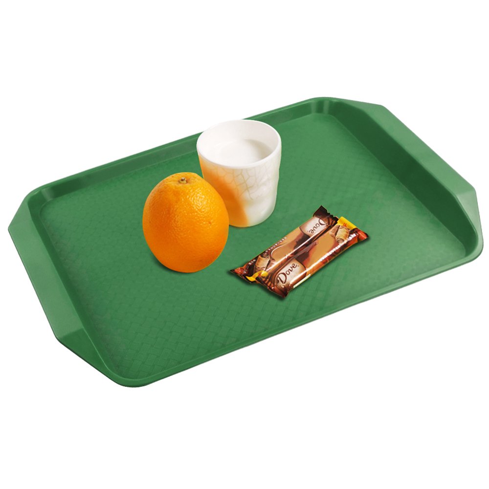 Morcte 6-Piece Plastic Fast Food Serving Trays, 16.73'' X 11.73''