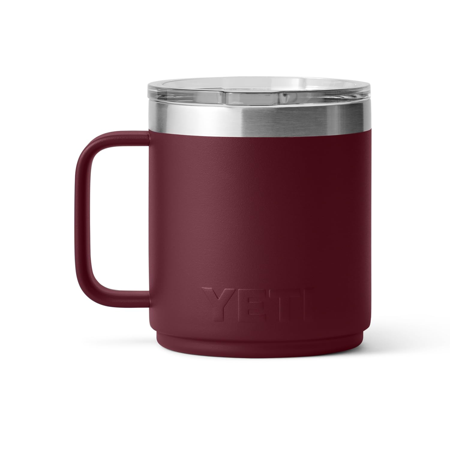 Yeti Rambler 10 Oz Stackable Mug, Vacuum Insulated, Stainless Steel With Magslider Lid, Wild Vine Red