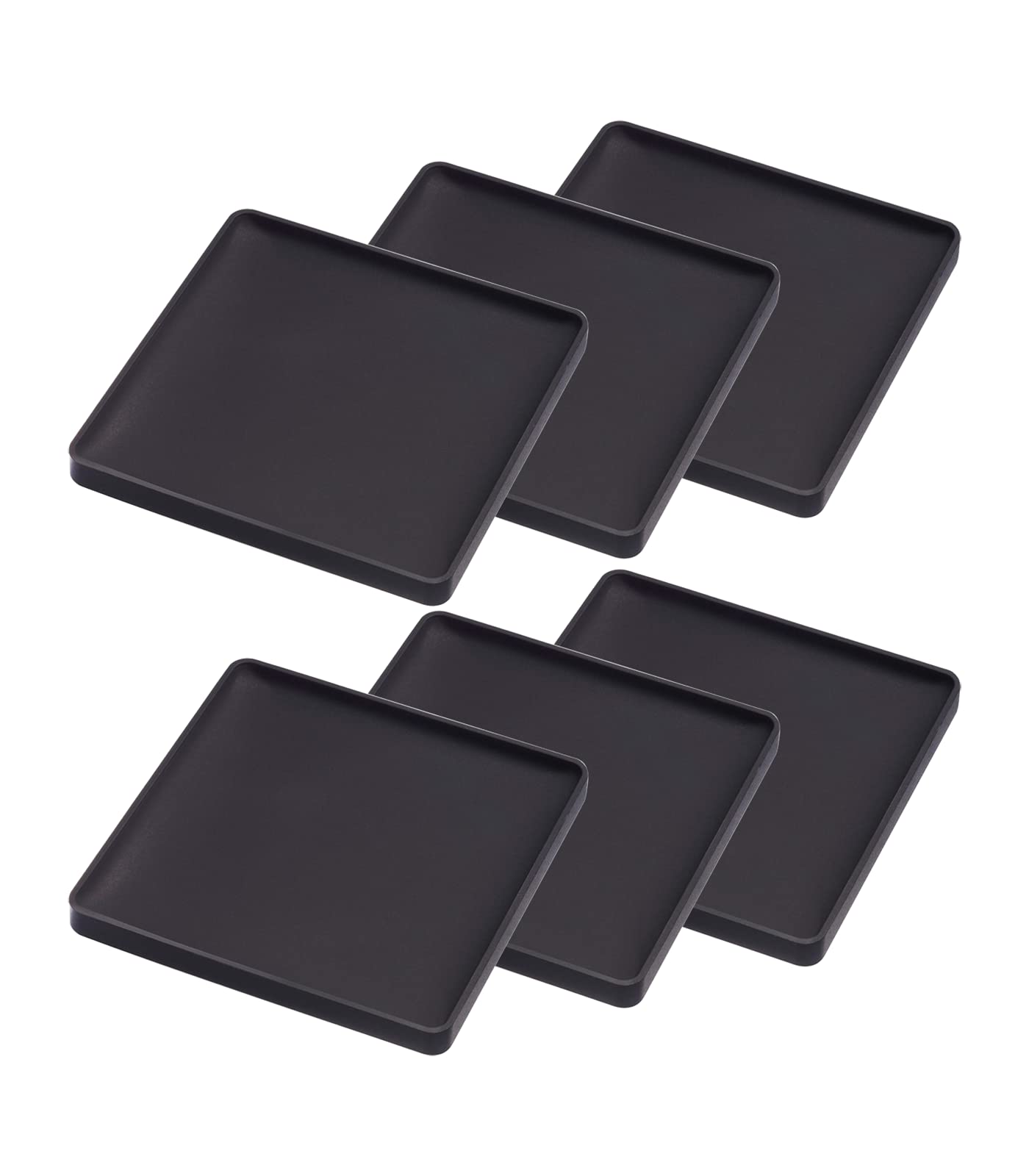 Yamazaki Home Tower Modern Table Drink Coasters (Set Of 6) - Square - Silicone