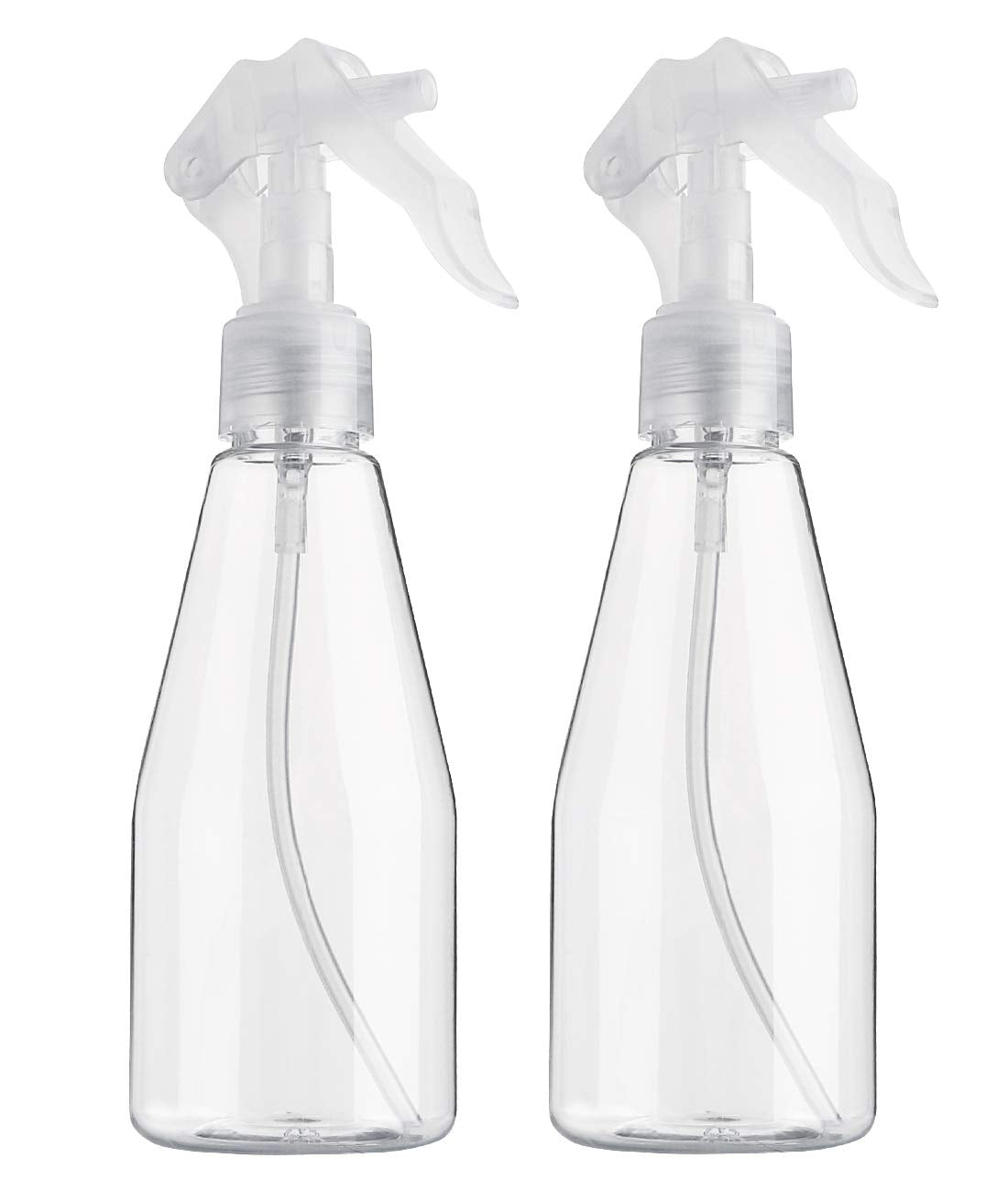 Dedoot Clear Spray Bottle For Hair, Plant Mister Spray Bottle, 2 Pack Empty Small 7Oz Plastic Refillable Trigger Sprayer, Leak P
