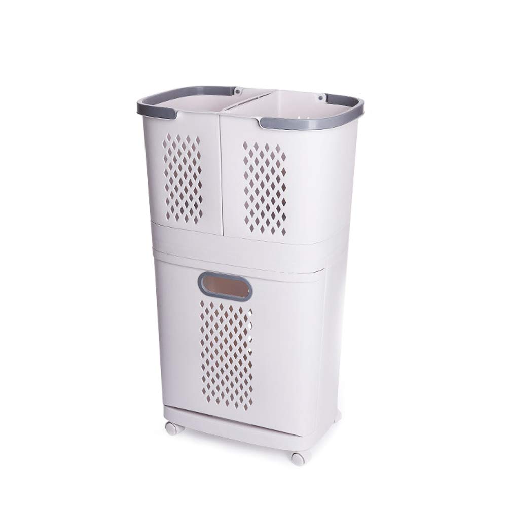Bretoes Removable Laundry Basket Classification Thickened Storage Rack Household Storage Bucket White