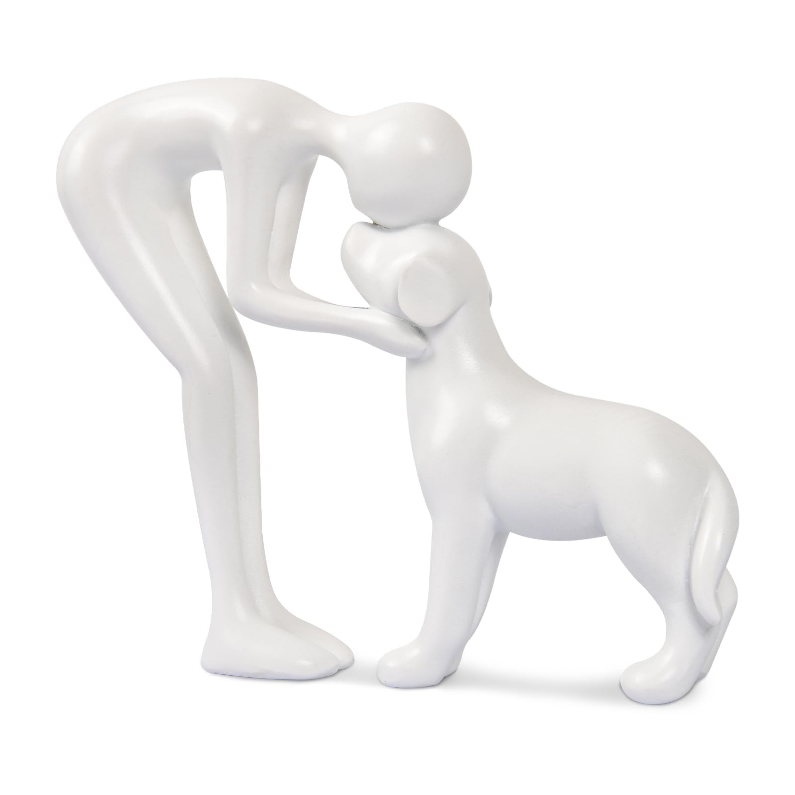 FriyGardcn Dog Sculpture Home Decor Cute Man and Dog Statue Decoration for Office?Living Room?Bedroom?Home