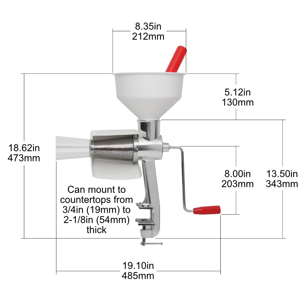 Johnny Apple Sauce Maker, Tomato Sauce Maker, Salsa Maker, Pumpkin Puree Maker, Berry Sauce Maker, Remove Skins & Seeds From Pro