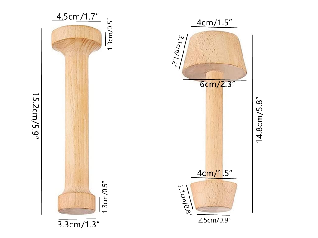Yudong Double Sided Wooden Egg Tart Mold Pastry Tamper Tool Diy Pastry Baking Shaper Kitchen Tool For Pecan Pie, Cheesecake And