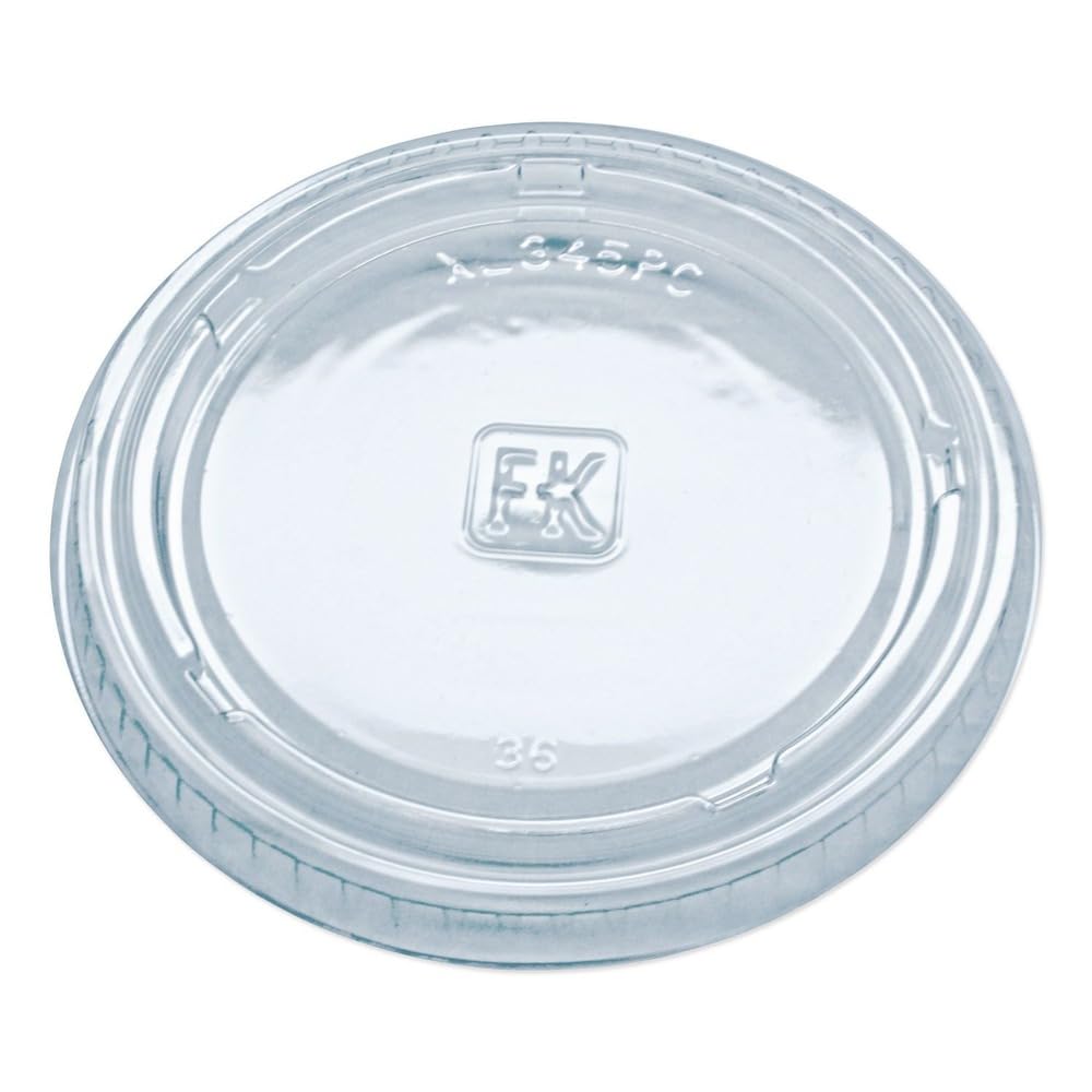 Fabri-Kal XL345PC Clear Polyethylene Terephthalate Lid for 3.25 4 5.5-Ounce Portion Cup (Case of 2500)
