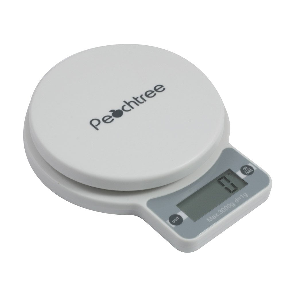 American Weigh Scales Peachtree Series Compact MultiFunction Digital Kitchen Scale, 6.6Pound, White