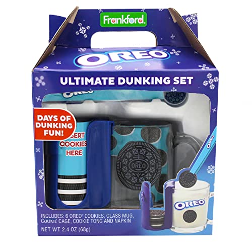 Oreo Ultimate Dunking Gift Set With Oreo Cookies, Glass Mug, Cookie Holder & Dunking Tongs