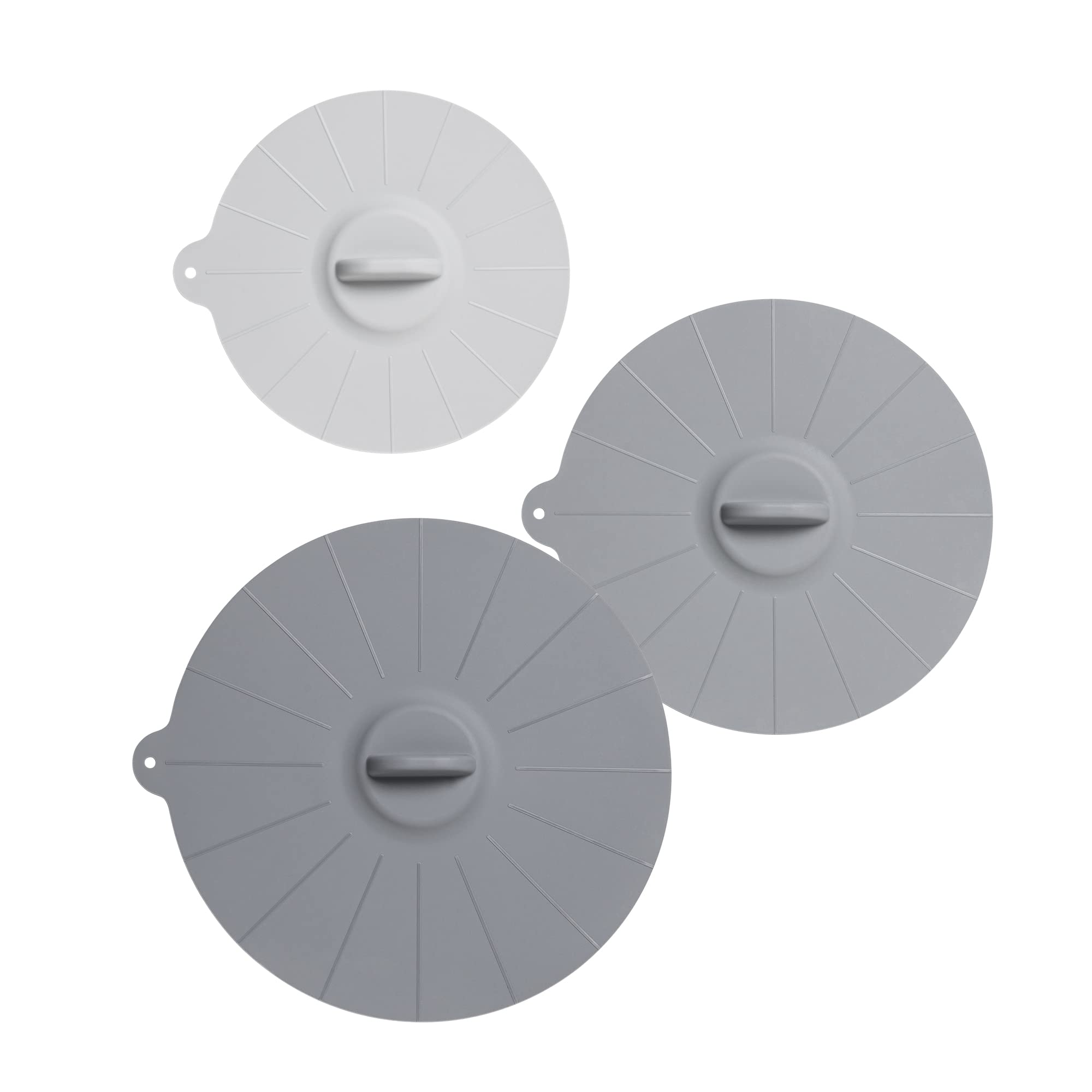 HIC Kitchen Cooking and Storage Lids, HighHeat Silicone, Set of 3