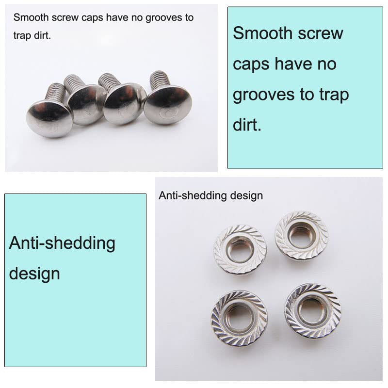 NentMent Stock Pot Handle Screws Set, M6x16mm, Stainless Steel, 4pcs + Small Wrench, Model ZQ-017