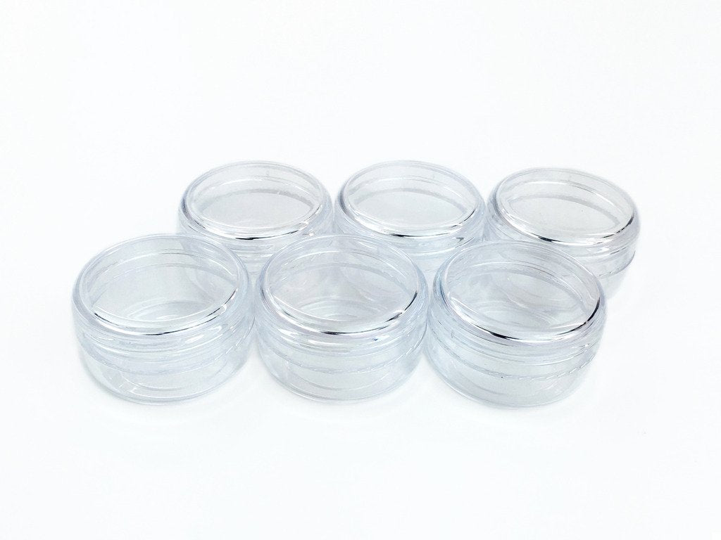 (Quantity: 12 Pieces) Beauticom 15G/15Ml (0.5Oz) Round Clear Jars With Screw Cap Lid For Powdered Eyeshadow, Mineralized Makeup,
