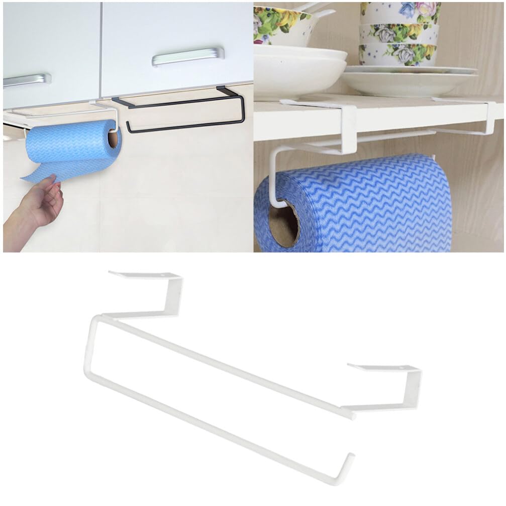 STOBAZA WallMounted Tissue Holder Under Cabinet Shelf Rack 9.44X2.95X2.75In Wire Storage Basket for Kitchen Wardrobe Bathroom S