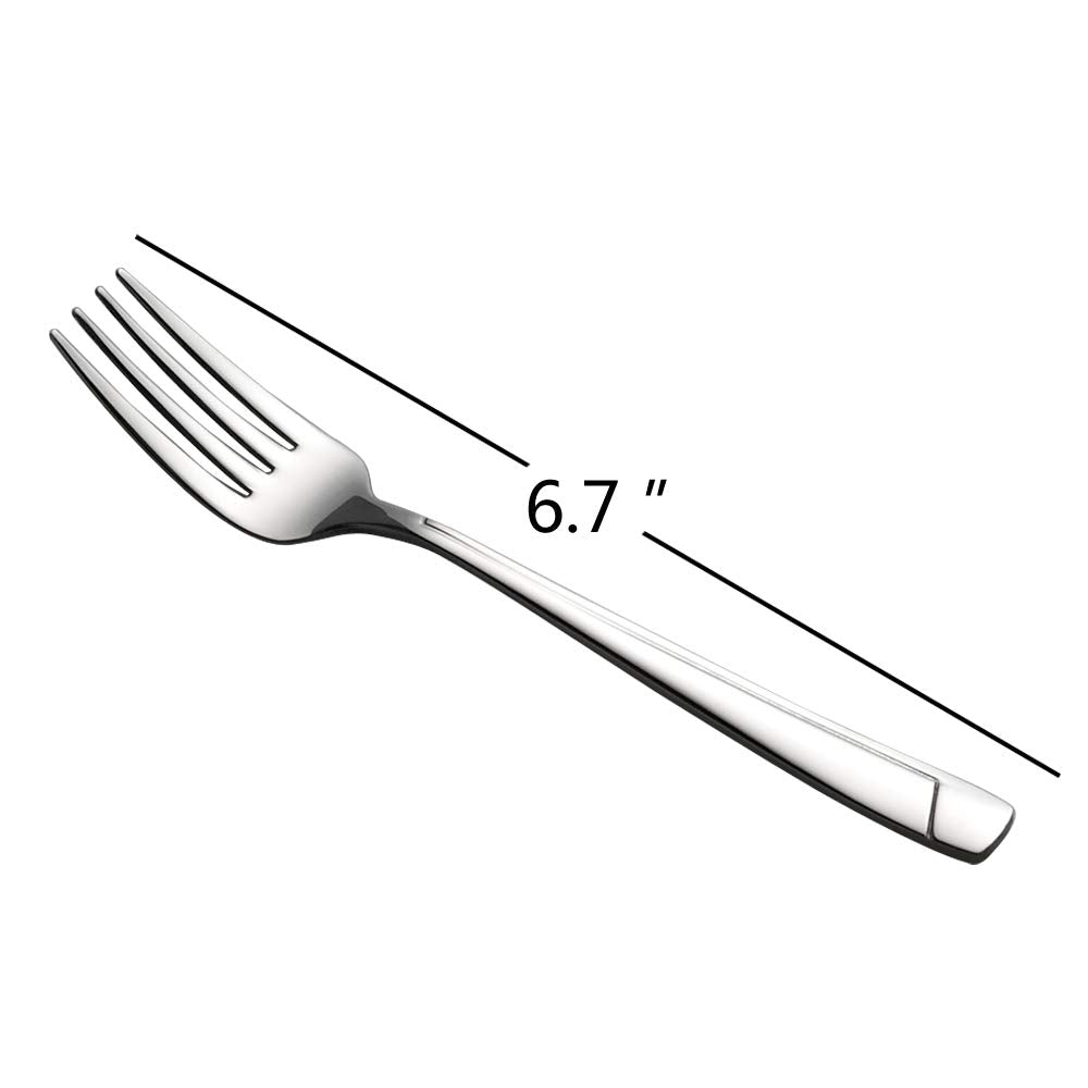 Cand Stainless Steel Dessert Forks, 6.7-Inch, 16-Piece