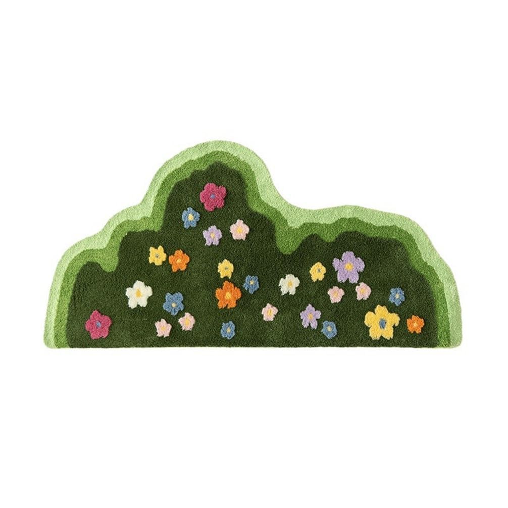 Moss Rug Lovely Green Moss Leaf Bathroom Rug Non-Slip 3D Moss Carpet Washable Water Absorbent Soft Moss Carpet Bed For Bathroom