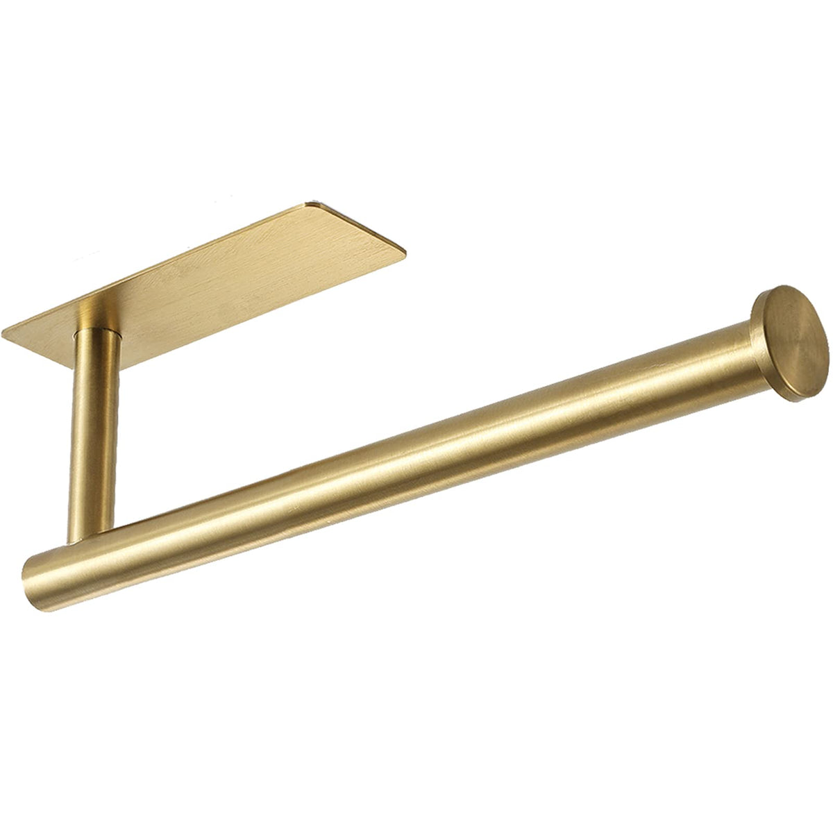 Theaoo Gold Paper Towel Holder For Kitchen, Adhesive Under Cabinet Paper Towel Roll Rack For Bathroom Towel, Wall Mounted Matte