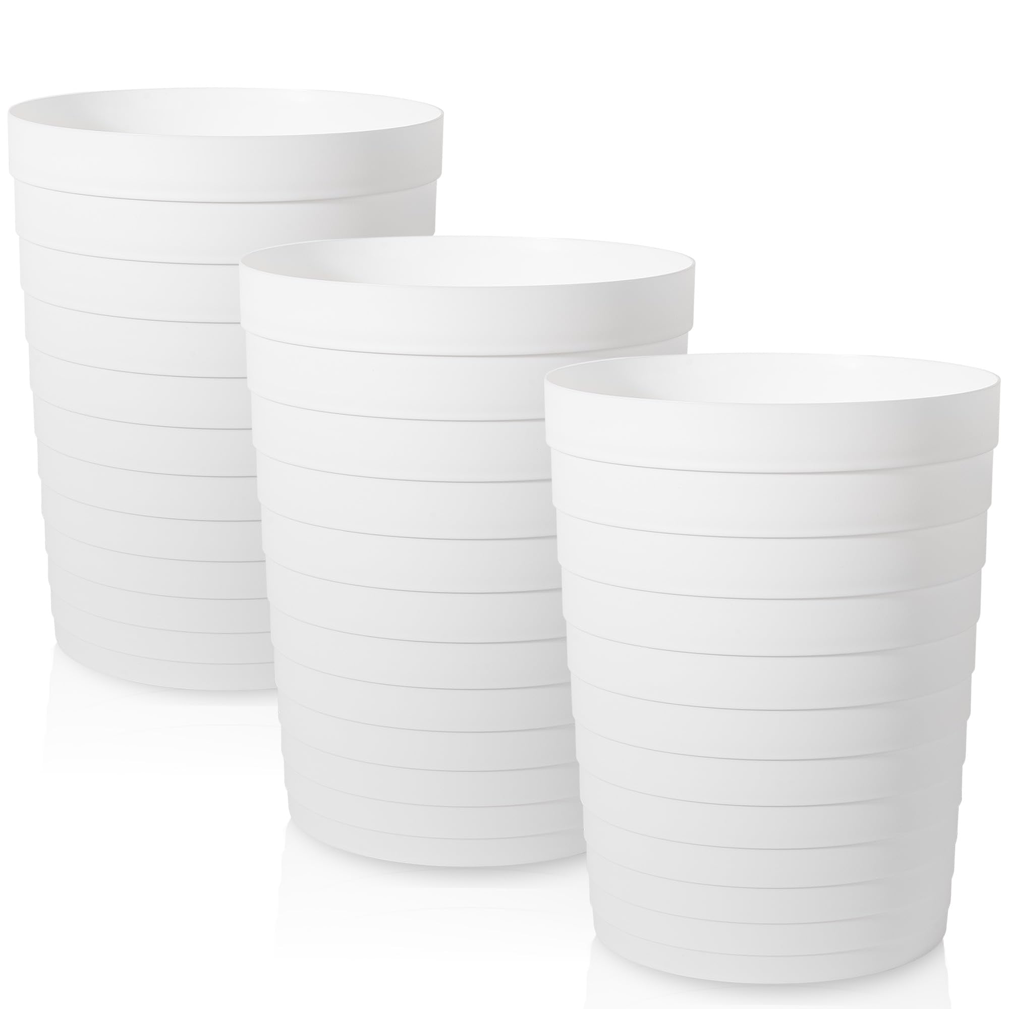 Uujoly Small Bathroom Trash Can Wastebasket, Plastic Garbage Bin Container Basket For Bathrooms, Laundry Room, Kitchens, Offices