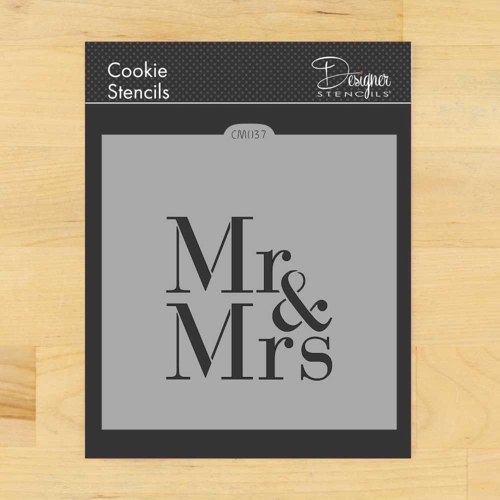 Mr & Mrs Cookie And Craft Stencil By Designer Stencils