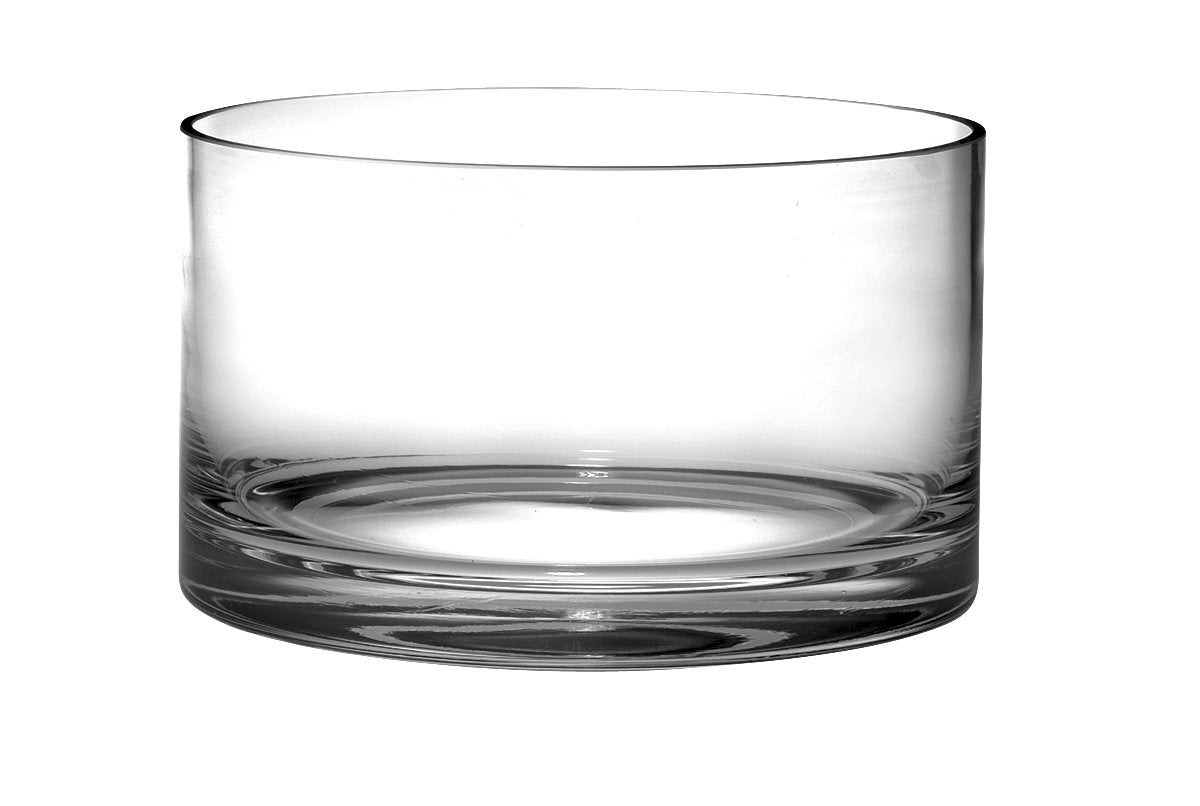 Barski - European Quality Glass - Handmade - Thick Straight Sided Salad Bowl - 10 Diameter - Made in Europe