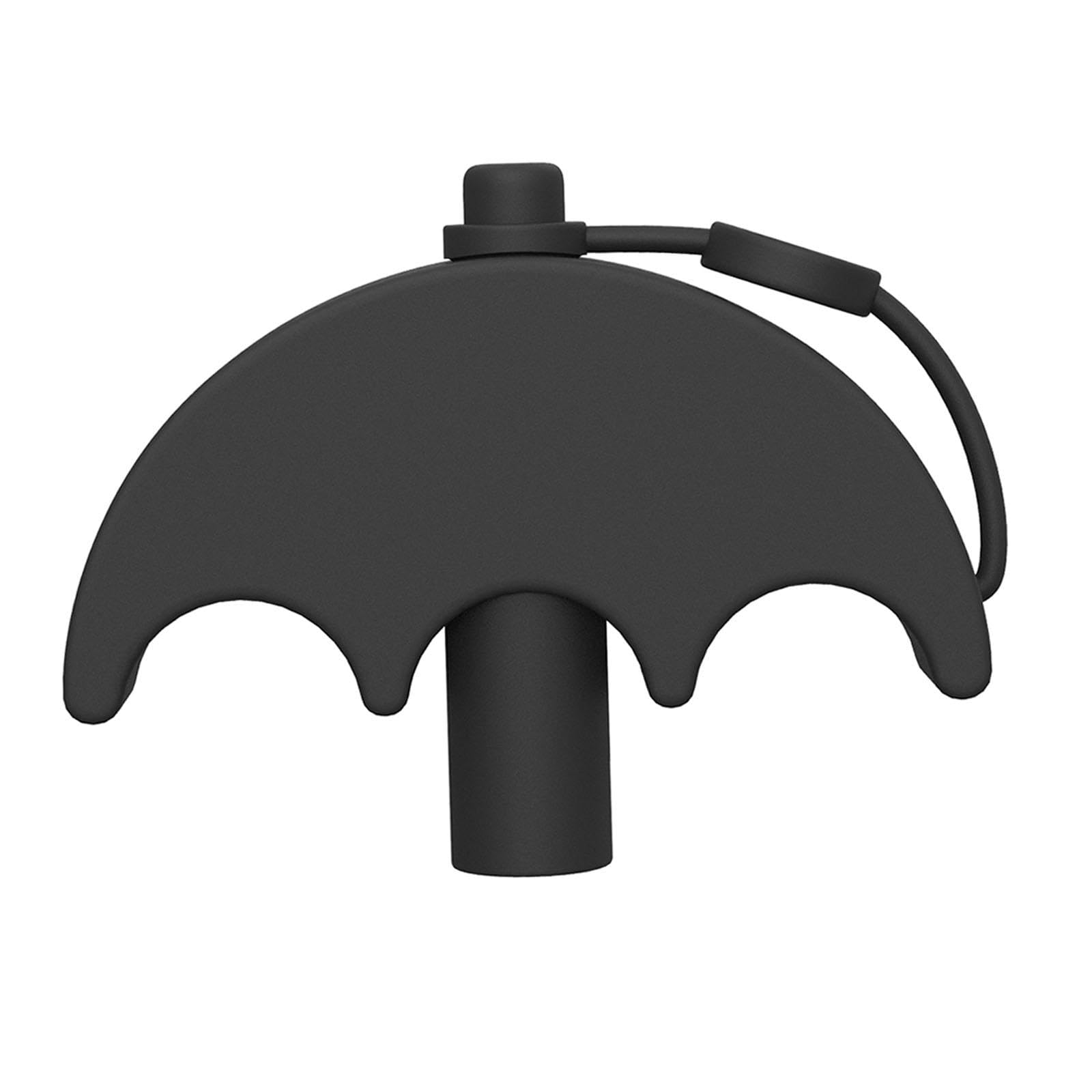Ujeavette Straw Cover Caps Reusable Silicone Stopper For Home Outdoor Travel Black