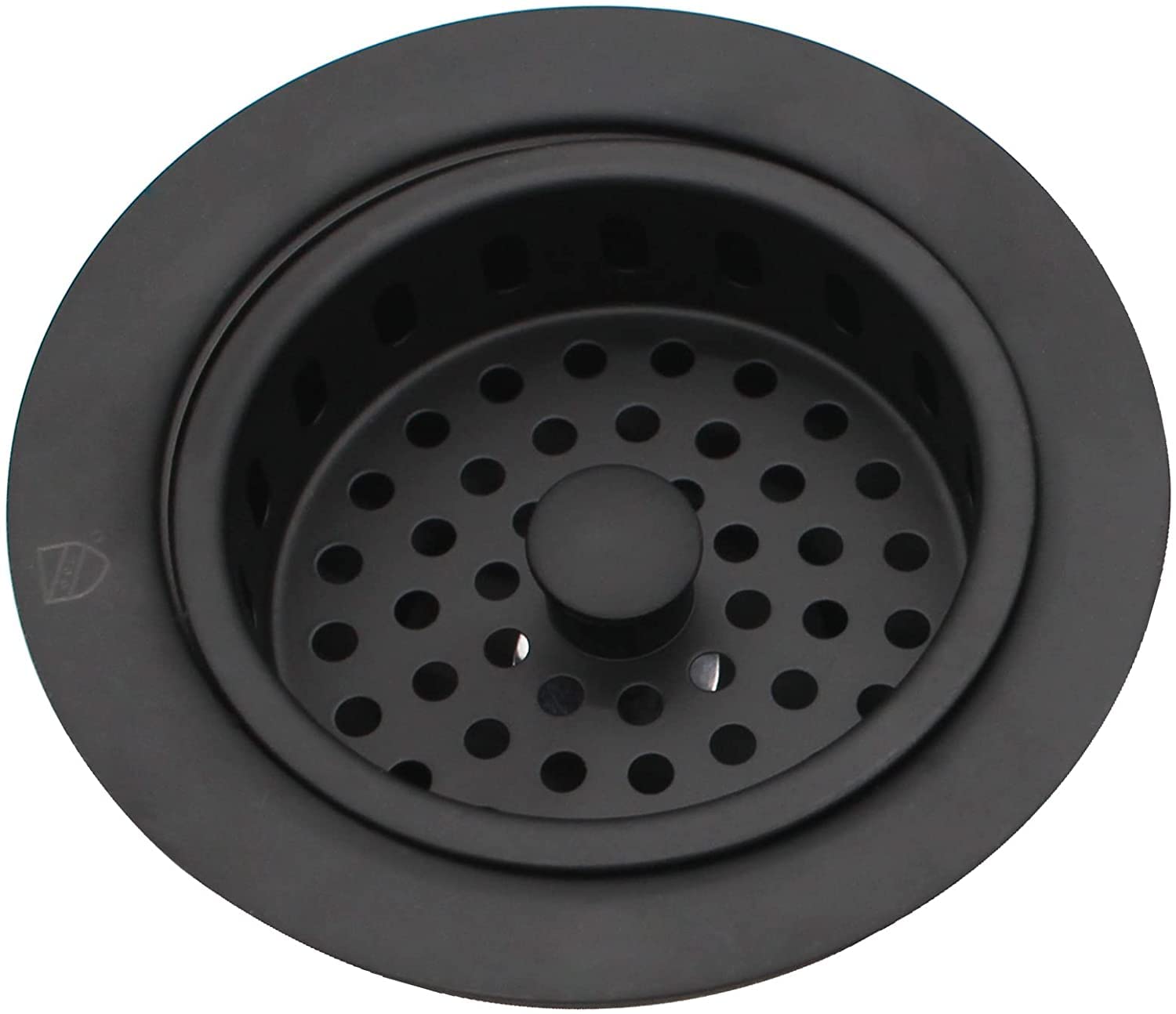 Westbrass R214-62 3-1/2-Inch Large Post Style Kitchen Sink Basket Strainer, Matte Black