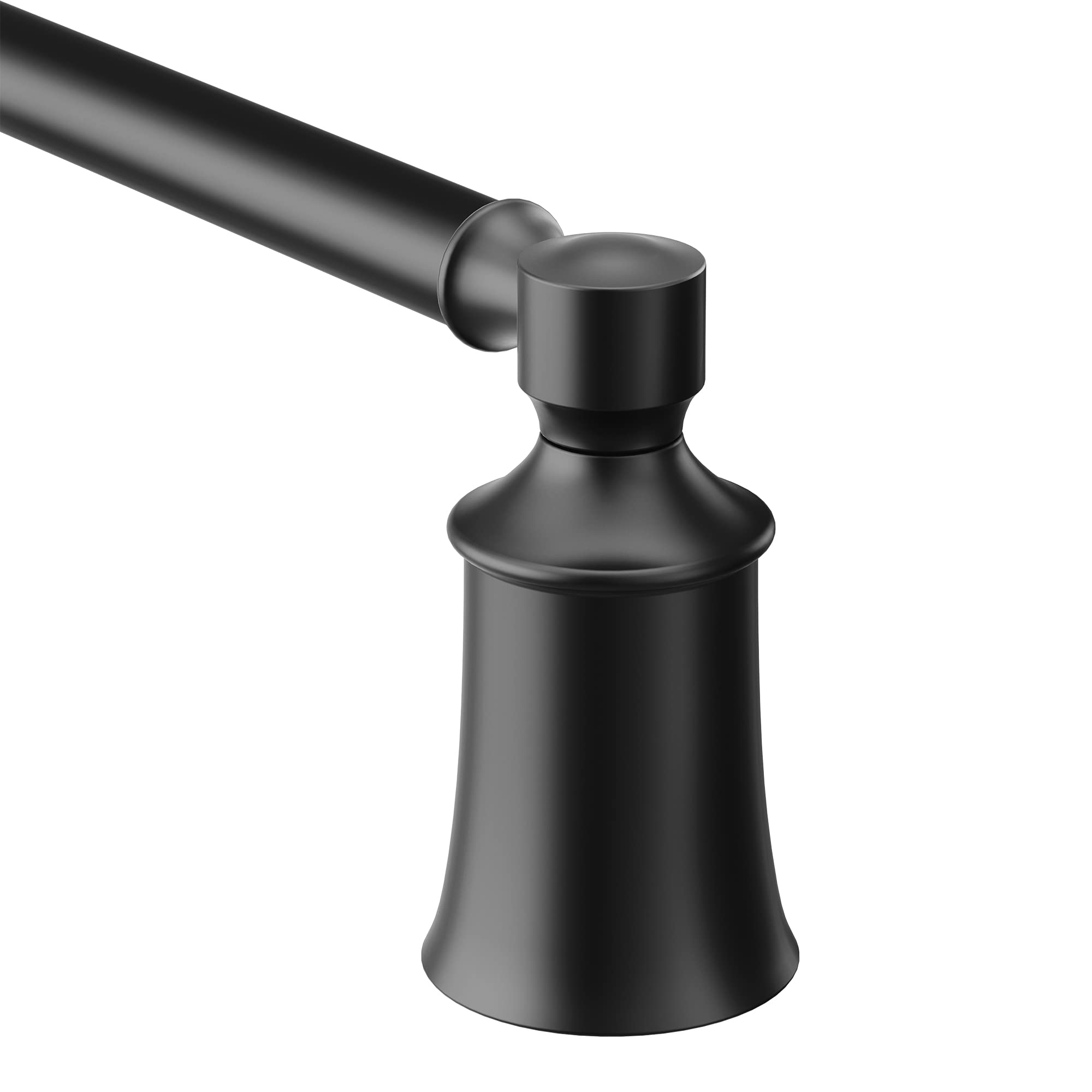 Moen Yb2124Bl Dartmoor 24-Inch Single Bathroom Towel Bar, Matte Black