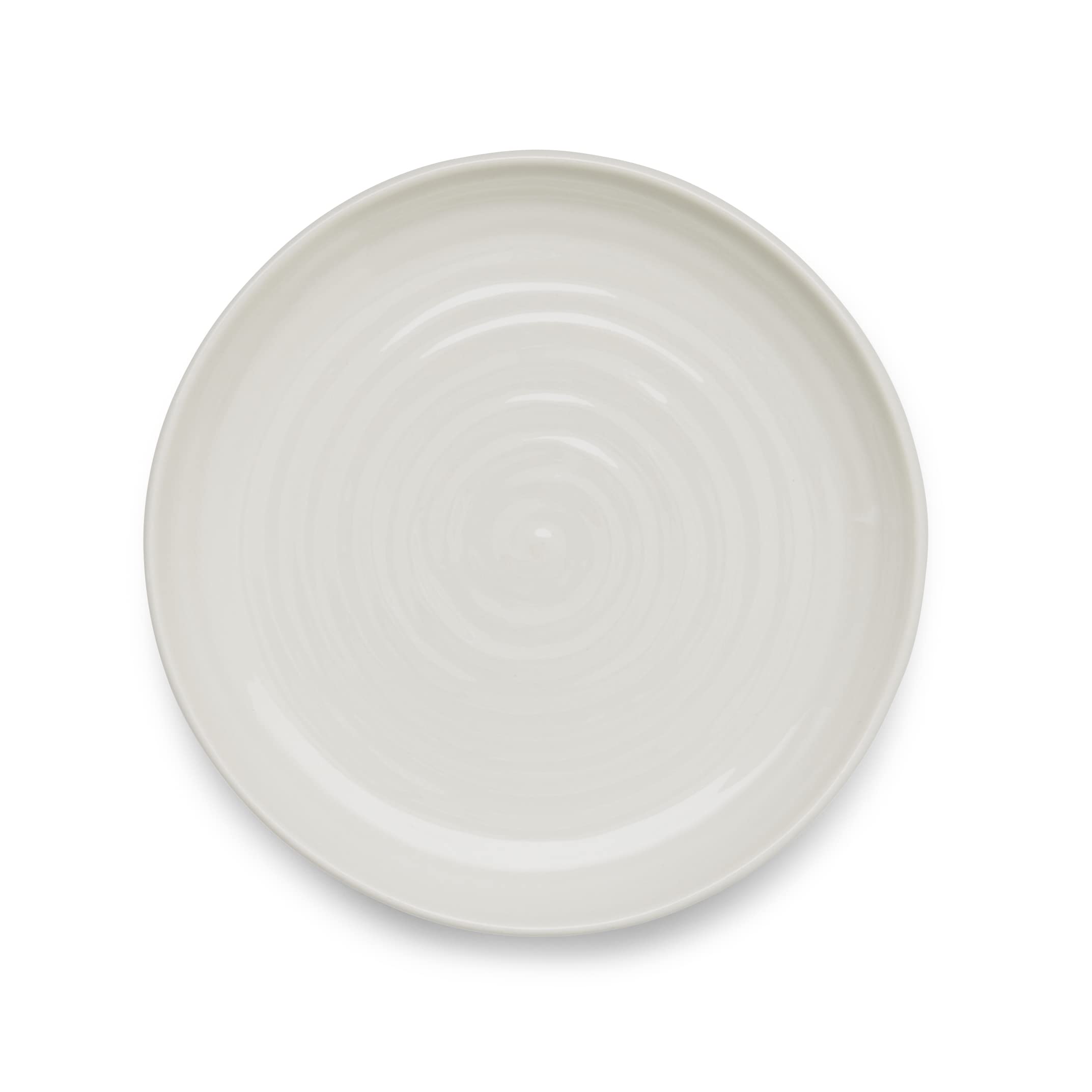 Portmeirion Sophie Conran Coupe Plates | Set Of 4 | Porcelain Serving Dishes | White Pasta And Salad Plate | Large Dinnerware Pl