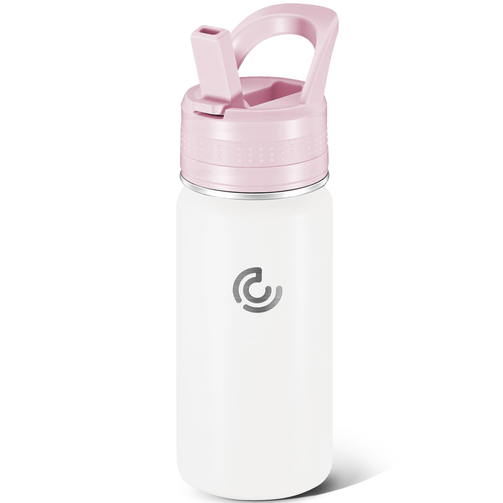 14 Oz Kids Water Bottle, Stainless Steel Water Bottle with Straws, LeakProof, BPAFree, Insulated Water Bottles for School Boys