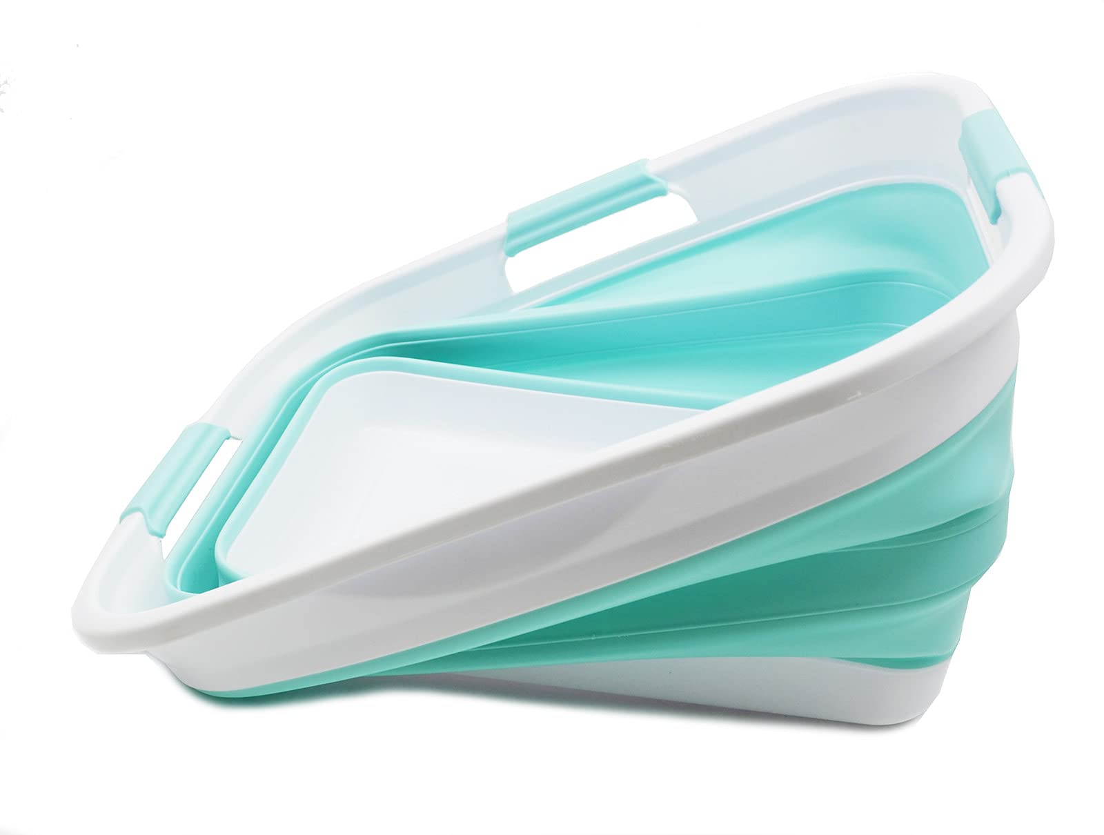 Sammart 30L (8 Gallon) Collapsible Plastic Laundry Basket - Foldable Pop Up Storage Container/Organizer - Portable Washing Tub -