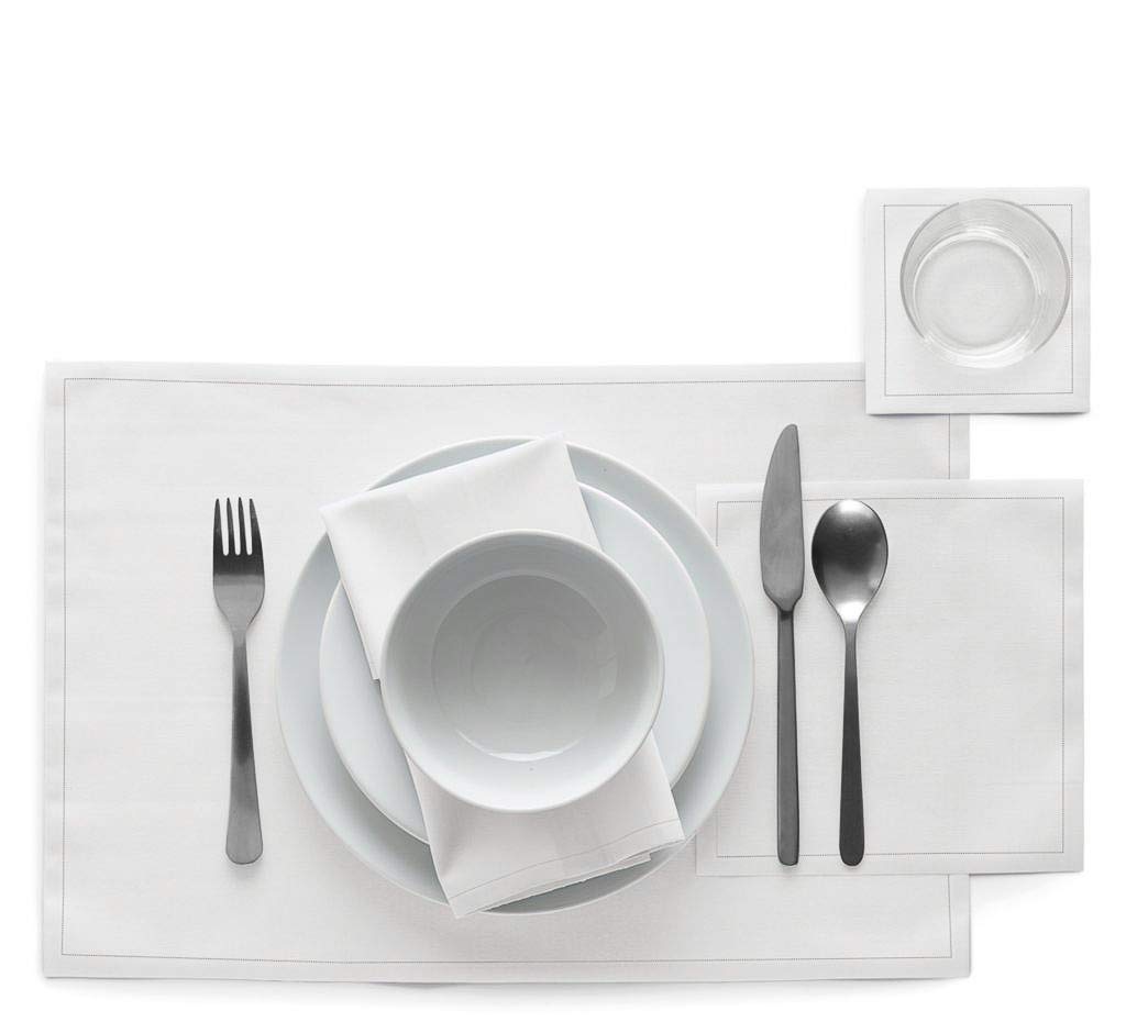 My Drap Washable And Reuseable Cloth Placemat - 17.7 X 12.6 In (12 Per Roll, Cotton Cream)