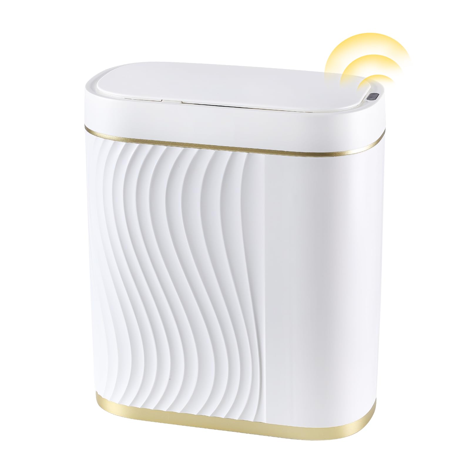 Syncvibe Bathroom Sensor Trash Can With Lid 2 Gallon Automatic Trash Bin, 7.5 Liter Small Smart Garbage Can, Slim Waterproof Gar