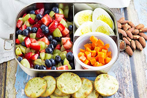 G.a HOMEFAVOR Leak Proof Stainless Steel Bento Box  Metal Lunch Container with 3-Compartment  1200ML  Perfect for Snacks and Salad  Dishwasher Safe