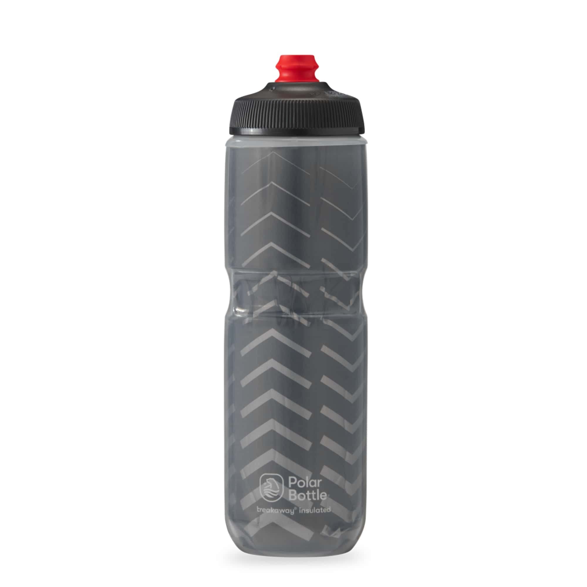 Polar Bottle Breakaway Insulated Water Bottle - Bpa Free, Cycling & Sports Squeeze Bottle (Bolt - Charcoal & Silver, 24 Oz)