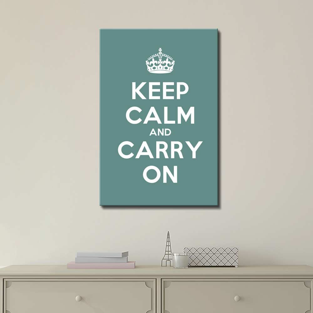 Wall26 - Gallery Keep Calm And Carry On - Canvas Art Wall Art - 16'' X 24''