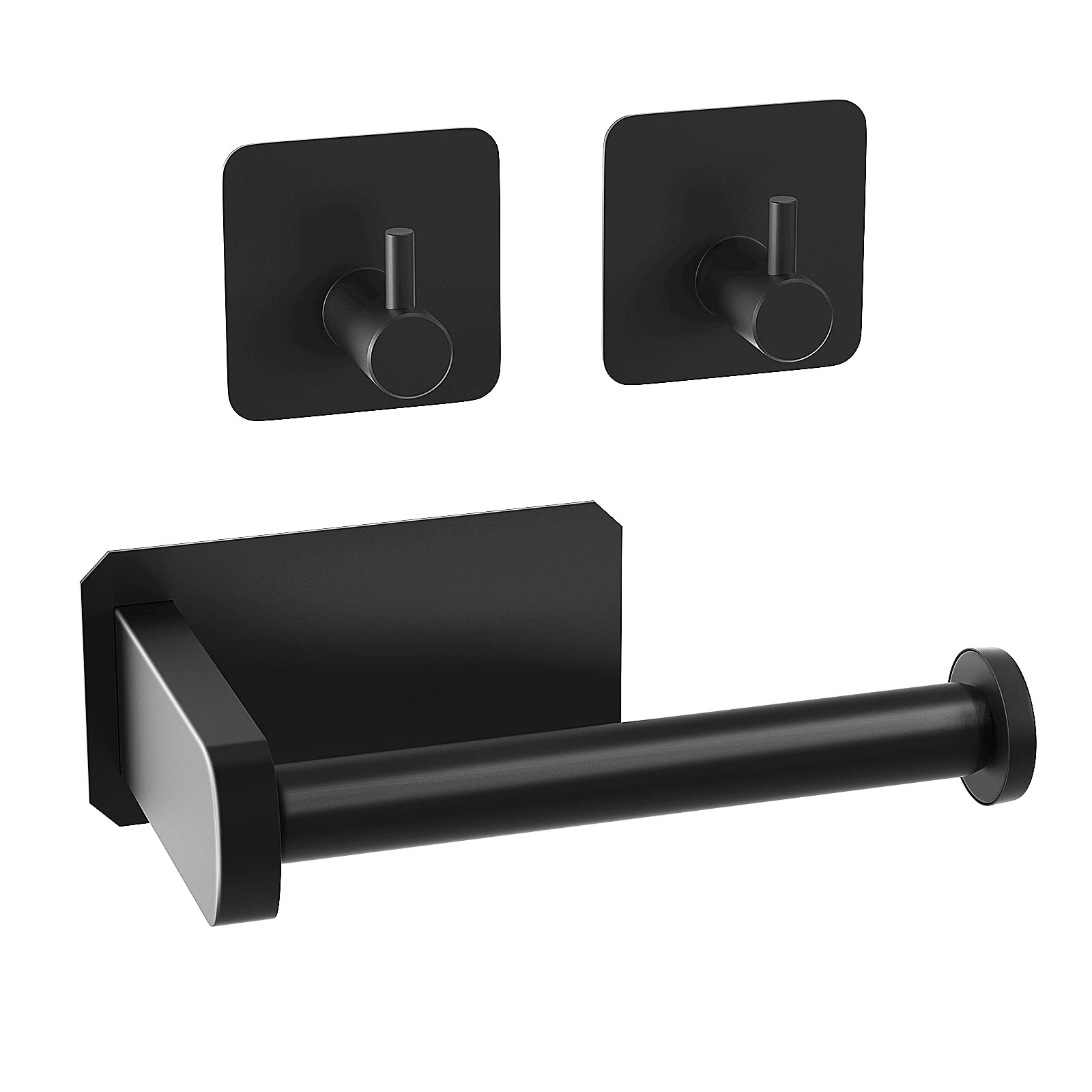 Anfly Rv Camper Self Adhesive Toilet Paper Holder With 2 Hanging Hooks For Campers, Bathroom, Kitchen And Bedroom,No Drill/Stick