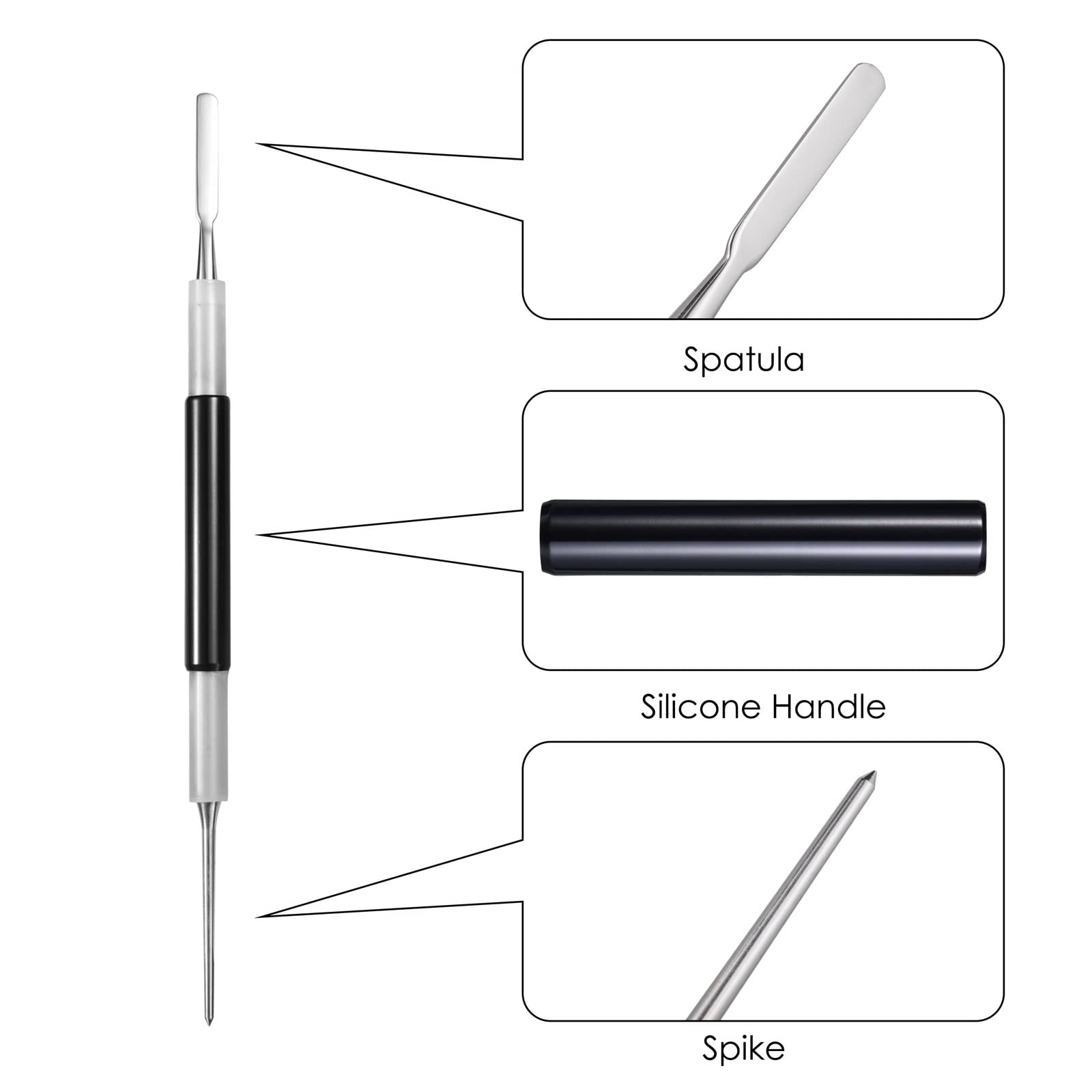 Latte Art Set (3 Tools) For Latte Art, Cappuccino And Espresso, Santow Espresso Latte Art Tools, Spoon & Lance, Spatula & Spike