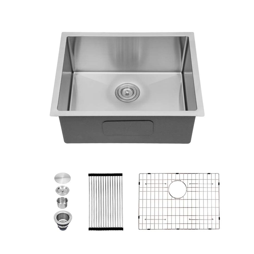 27 Kitchen Sink Stainless Steel - Sarlai 27'' X 18'' Kitchen Sink Undermount Single Bowl 16 Gauge Stainless Steel Under Counter