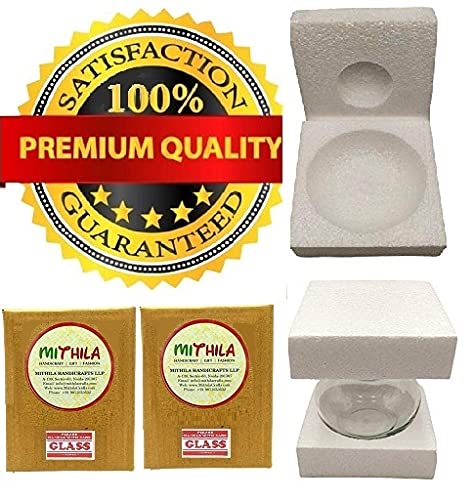 Mithila Handicrafts 4.7 Inch Ball Shaped Round Glass Vase | For Money Plant | Lucky Bamboo Plant | Elegant Vase | Flower Pot | 1