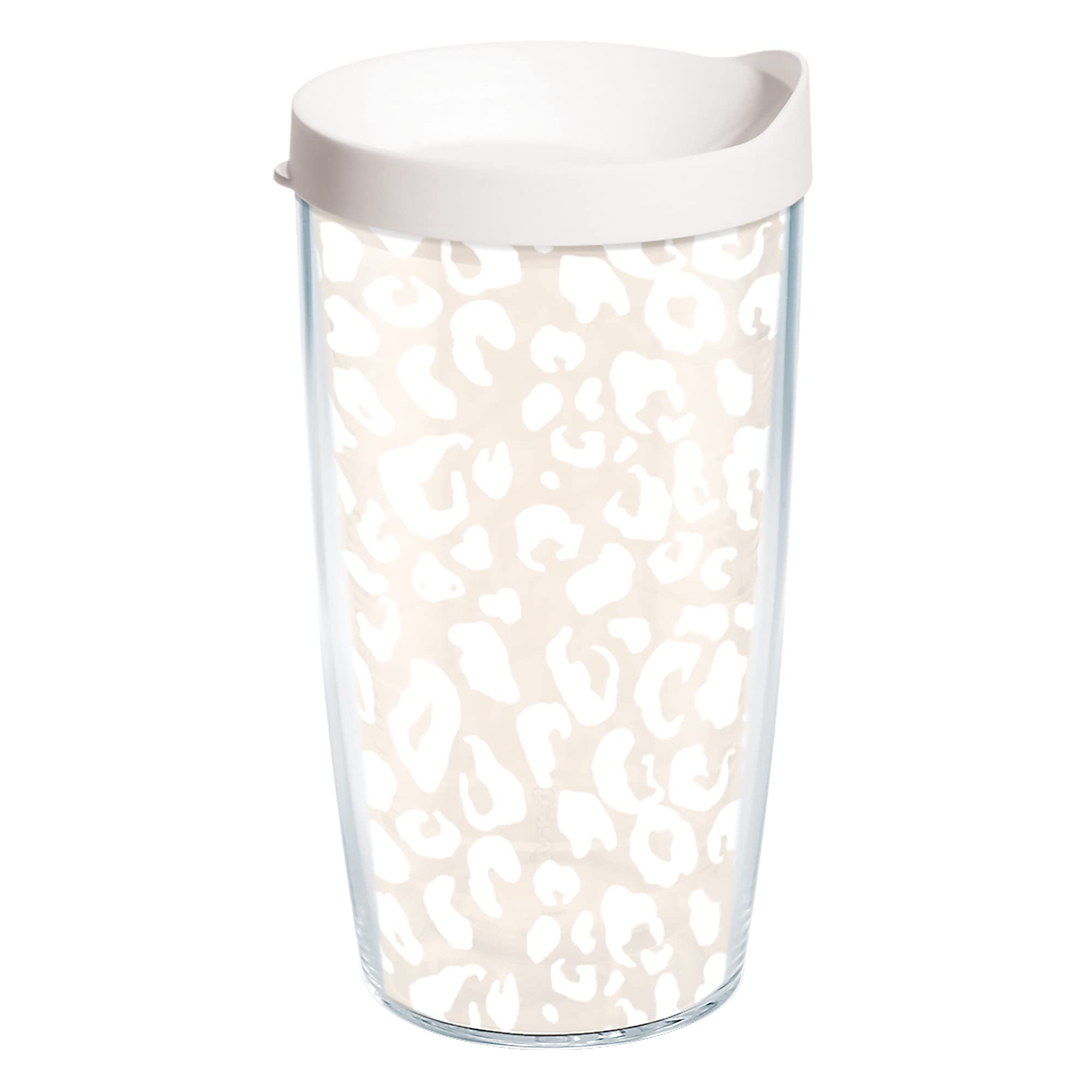 Tervis Leopard Collection Made in USA Double Walled Insulated Tumbler Travel Cup Keeps Drinks Cold & Hot, 16oz, Frost