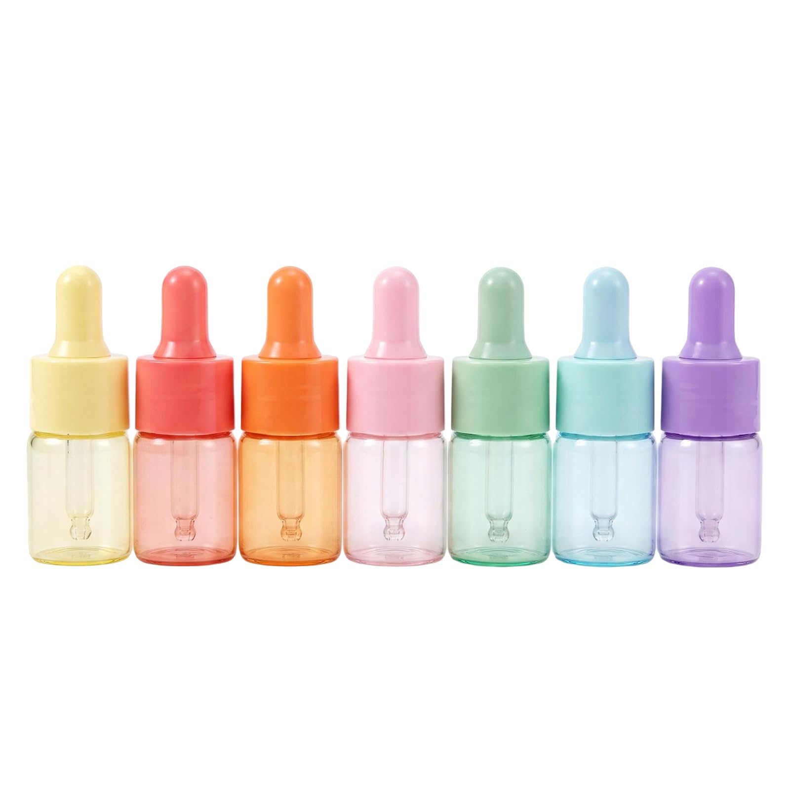 vipolishtry 7 Pcs 10ml Mini Glass Dropper Bottle for Essential Oil