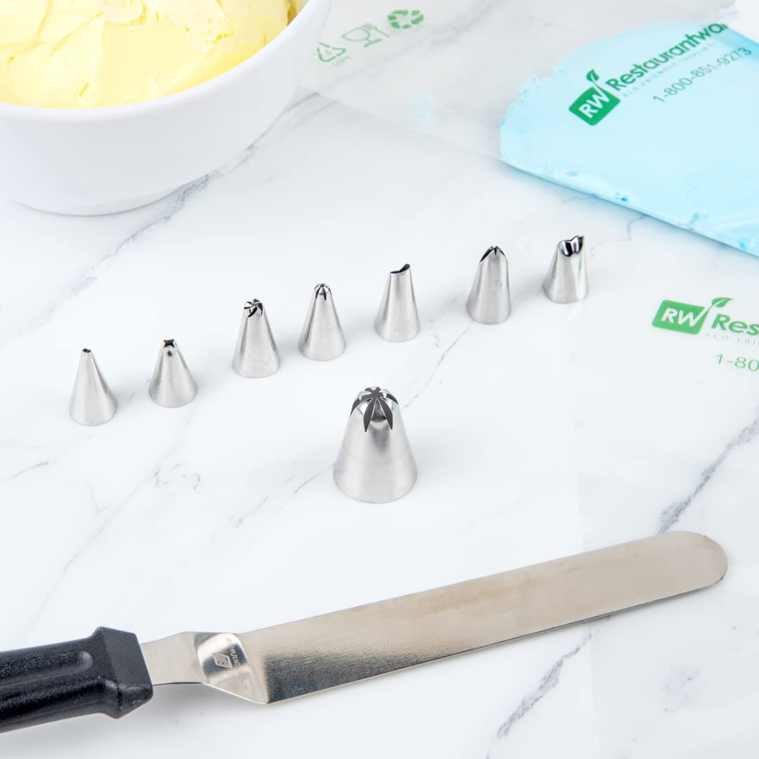 Restaurantware Pastry Tek Piping Tip 1 Reusable Drop Flower Icing Tip - #1B Dent-Resistant Stainless Steel Pastry Tip Dishwasher