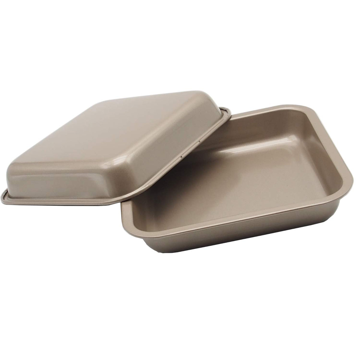 Hytk 2 Small Baking Pans 8.33 X 8.33 Inch (Inner 7.5 X 7.5) Mini Cookie Sheet Toaster Conventional Oven Tray Nonstick No Warp Ma